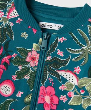 Veste zippée fluide en viscose fleurie fille vue2 - GEMO (ENFANT) - GEMO