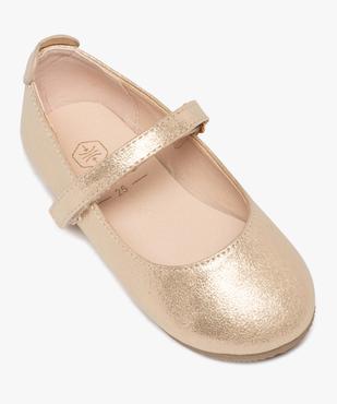 Ballerines fille métallisées à bride scratch vue5 - GEMO (ENFANT) - GEMO