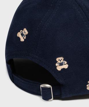 Casquette avec oursons brodés garçon - LuluCastagnette vue2 - LULU CASTAGNETT - GEMO