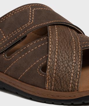 Mules ouvertes avec brides croisées à scratch homme vue6 - G'FLEX - GEMO