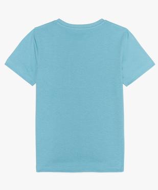 Tee-shirt garçon uni à manches courtes en coton bio vue2 - GEMO 4G GARCON - GEMO