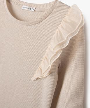Tee-shirt manches longues pailleté et texturé fille - LuluCastagnette vue2 - LULUCASTAGNETTE - GEMO