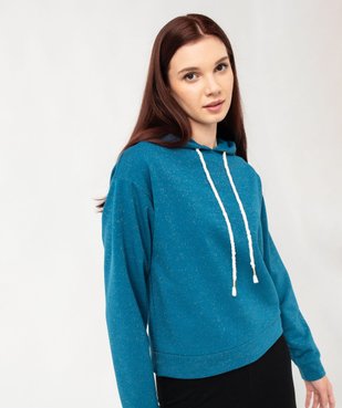 Sweat à capuche pailleté coupe oversize femme vue2 - GEMO(FEMME PAP) - GEMO