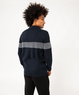 Pull fine maille à col polo homme vue3 - GEMO (HOMME) - GEMO