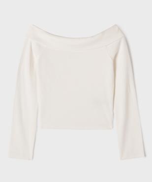 Tee-shirt manches longues à col Bardot fille vue1 - GEMO 4G FILLE - GEMO