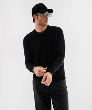 Pull fin à col V en coton homme vue5 - GEMO 4G HOMME - GEMO