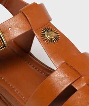 Sandales look spartiates à épaisse semelle crantée femme vue6 - 5 MILES - GEMO