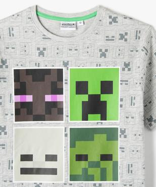 Pyjashort garçon bicolore avec motif sur l’avant - Minecraft vue2 - MINECRAFT - GEMO