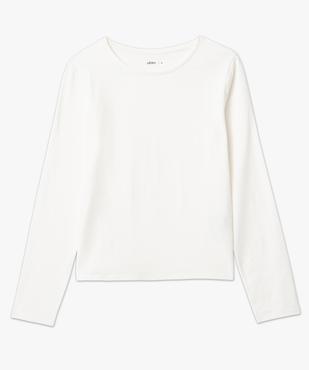 Tee-shirt femme à manches longues en coton extensible vue4 - GEMO(FEMME PAP) - GEMO