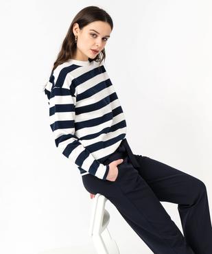 Sweat à rayures femme vue1 - GEMO(FEMME PAP) - GEMO