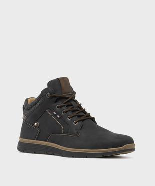 Boots midcut casual à col textile et semelle sport homme vue3 - URBAN STEPS - GEMO