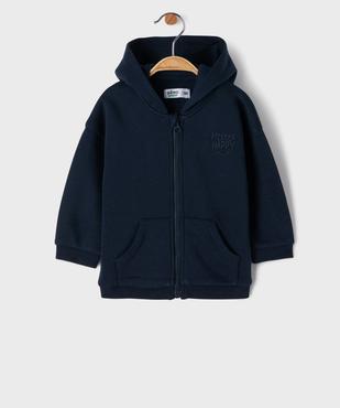 Sweat zippé à capuche bébé garçon vue1 - GEMO 4G BEBE - GEMO
