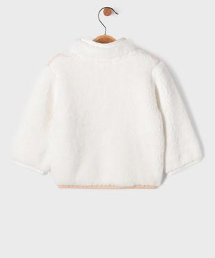 Sweat en sherpa avec col zippé bébé fille vue4 - GEMO(BEBE DEBT) - GEMO