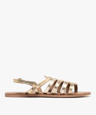Sandales multibrides en cuir femme vue1 - TANEO GEMO FOR GOOD - GEMO