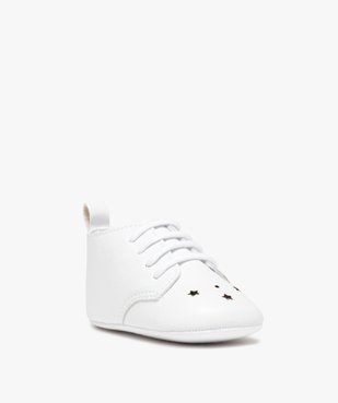 Chaussons de naissance bébé garçon unis vue2 - GEMO 4G BEBE - GEMO
