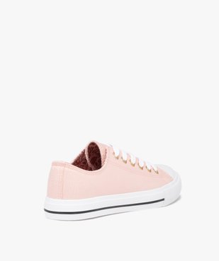 Baskets femme en toile unie et bout renforcé vue4 - GEMO 4G FEMME - GEMO