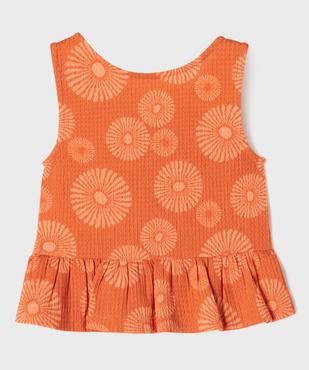 Débardeur imprimé à volants et noeuds fille vue3 - GEMO (ENFANT) - GEMO