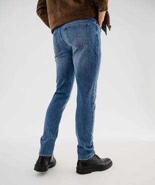 Jean straight en denim de coton stretch délavé homme vue4 - GEMO 4G HOMME - GEMO