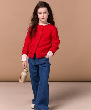 Gilet en maille recto verso fille - LuluCastagnette vue4 - LULUCASTAGNETTE - GEMO