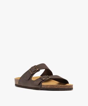 Sandales mules confort en cuir 2 brides homme vue2 - G'FLEX - GEMO