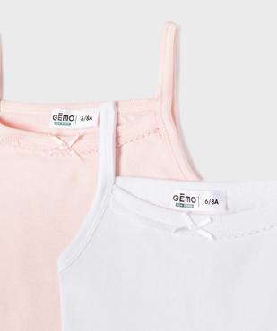 Débardeurs en coton biologique fille (lot de 2) vue2 - GEMO 4G FILLE - GEMO