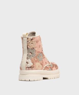 Boots crantées à sequins brillants et zip fille vue4 - LOVELY WINGS - GEMO