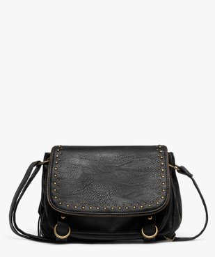 Sac besace avec clous et anneaux métalliques femme vue1 - GEMO (ACCESS) - GEMO