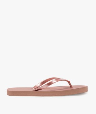 Tongs femme unies avec semelle intérieure antidérapante vue2 - GEMO (PLAGE) - GEMO