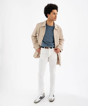 Pantalon 5 poches coupe slim coloris unique avec ceinture homme vue4 - GEMO (HOMME) - GEMO