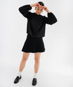 T-shirt uni col montant femme vue4 - GEMO(FEMME PAP) - GEMO