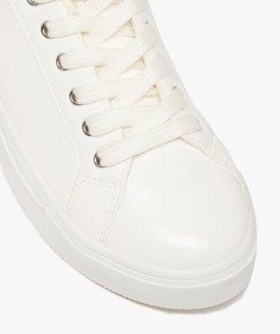 Baskets femme unies à lacets dessus vernis  vue6 - GEMO (SPORTSWR) - GEMO