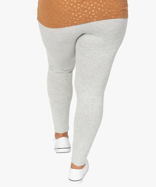Legging femme grande taille uni en coton stretch vue3 - GEMO (G TAILLE) - GEMO