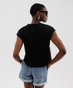Tee-shirt sans manches en maille côtelée coupe oversize femme vue3 - GEMO 4G FEMME - GEMO