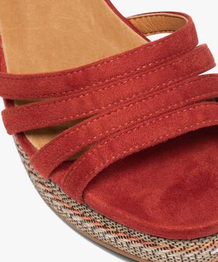 Sandales femme à talon compensé et fines brides suédées vue6 - GEMO(URBAIN) - GEMO