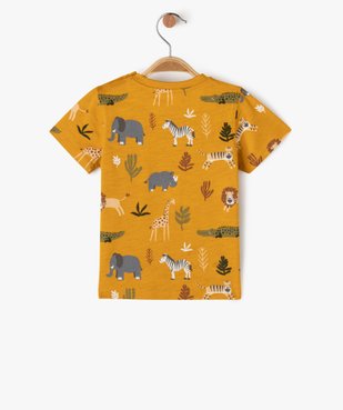 Tee-shirt à manches courtes à motifs animaux de la jungle bébé garçon vue3 - GEMO(BEBE DEBT) - GEMO