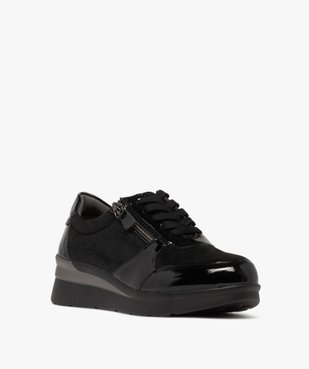 Derbies femme confort à semelle compensée et vernis avec zip latéral vue2 - G'FLEX GEMO FOR GOOD - GEMO