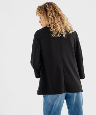 Veste blazer à manches 3/4 sans bouton femme vue3 - GEMO(FEMME PAP) - GEMO