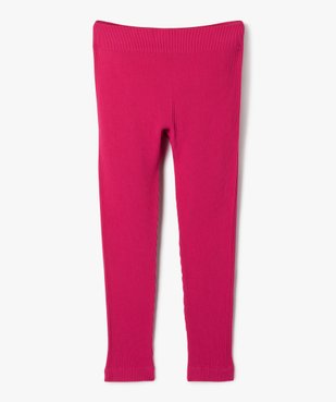 Legging de sport long en maille côtelée sans coutures fille vue1 - GEMO (ENFANT) - GEMO