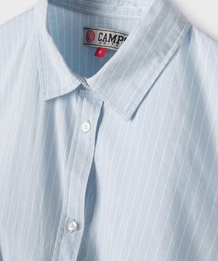 Chemise rayée en coton stretch fille - Camps United vue4 - CAMPS US - GEMO
