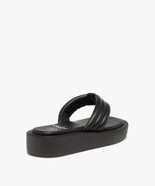 Tongs femme à semelle plateforme et brides rembourrées vue4 - GEMO (CASUAL) - GEMO