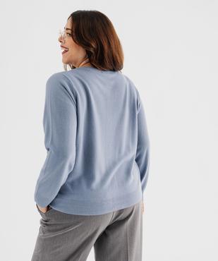 Gilet à col rond en maille fine femme grande taille vue3 - GEMO (G TAILLE) - GEMO