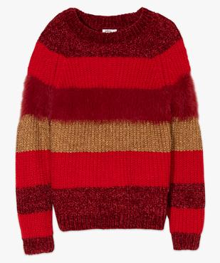 Pull femme à larges bandes et mailles variées vue4 - GEMO(FEMME PAP) - GEMO