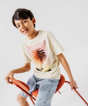 Tee-shirt à manches courtes avec motif estival garçon vue5 - GEMO 4G GARCON - GEMO