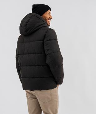 Doudoune matelassée déperlante avec capuche et col en lainage homme vue3 - GEMO 4G HOMME - GEMO