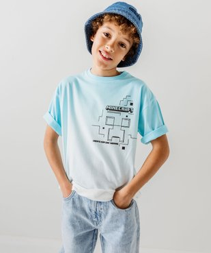 Tee-shirt manches courtes imprimé dos garçon - Minecraft vue8 - MINECRAFT - GEMO