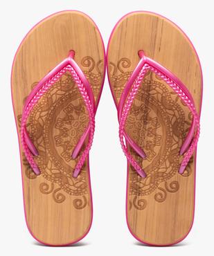 Tongs femme à double brides fines et semelle imprimée vue1 - GEMO (PLAGE) - GEMO