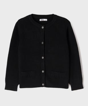 Gilet à col rond fille vue1 - GEMO (ENFANT) - GEMO