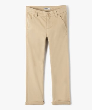 Pantalon chino en twill de coton garçon vue1 - GEMO 4G GARCON - GEMO