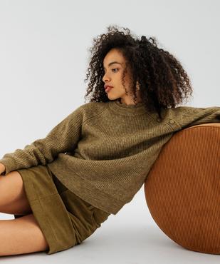 Pull col rond festonné femme vue1 - GEMO 4G FEMME - GEMO