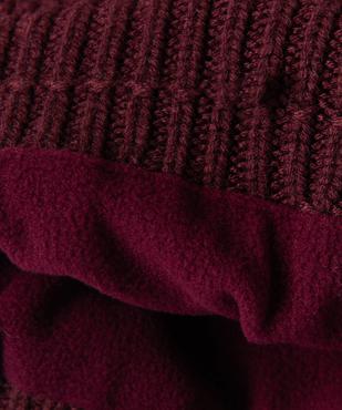 Bonnet en maille fantaisie doublé polaire homme vue2 - GEMO 4G HOMME - GEMO